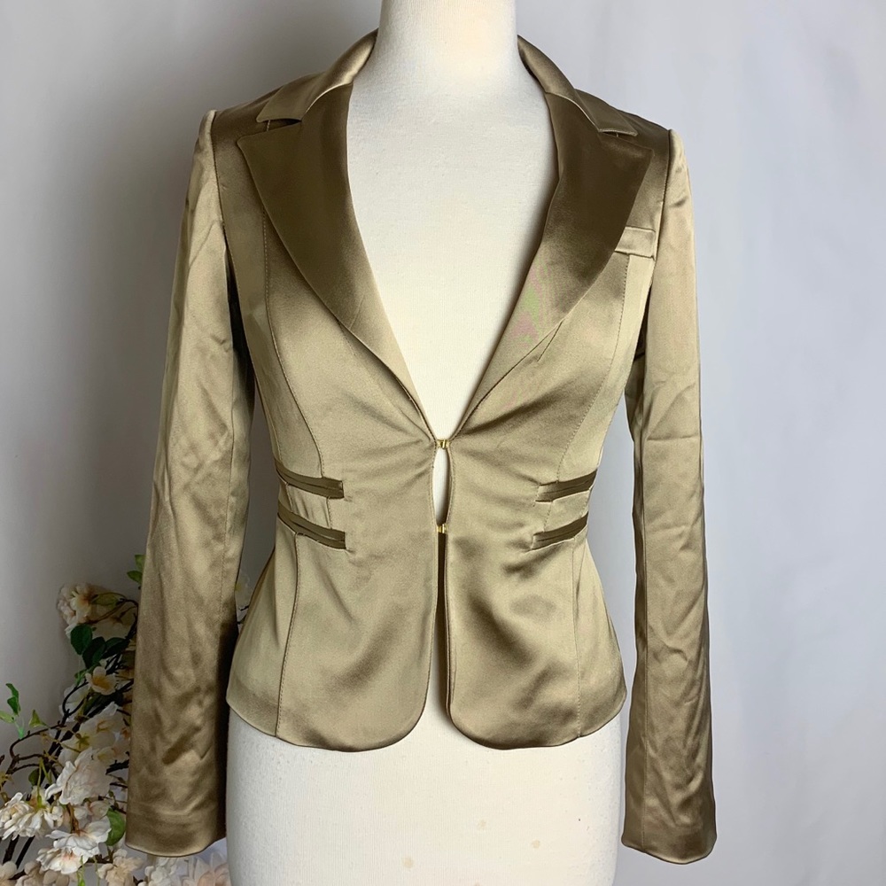 Marciano fitted champagne gold blazer size 0